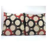3 Modern Circle Pattern Throw Pillows