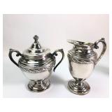 Silver Creamer And Sugar Bowl