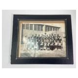 Framed Black And White Marching Band Photo
