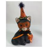 Bethany Lowe Black Cat Halloween Figurine