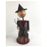 Metal Bobble Head Witch 16ï¿½ï¿½ Sculpture