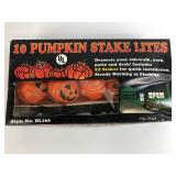 10 Pumpkin Stake Lites ï¿½ Two Boxes NIB
