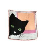 XL 43 X 42 Black Cat Scarf