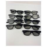 9 RealD 3D Plastic Glasses