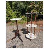Marble Top Tables With Wooden Bases