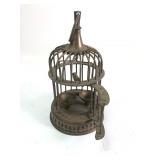 Bronze Birdcage With Cups ï¿½ 8 Inches Tall
