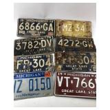 8 Michigan License Plates