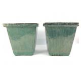 Green Glazed Ceramic Planters