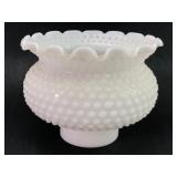 White Hobnail Glass Lamp Shade 4 3/4 Inches Tall