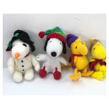 Peanuts Christmas Plush Snoopy And Woodstock