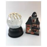 Raz Imports Skeleton Globe And Haunted House