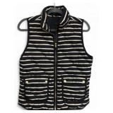 J. Crew Striped Quilted Vest