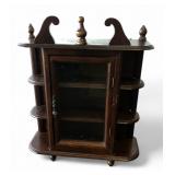 Small Wooden Curio Cabinet With Glass Door