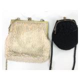 2 Vtg Beaded Purses With Straps