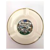 Michigan Ashtray By Sabina With 22K Gold Trim