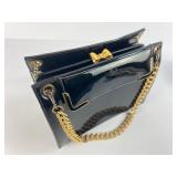 Lederer Of Paris Black Patent Leather Purse