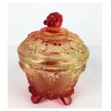 Jeannette Harvest Grape Amberina Candy Dish