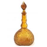 Indiana Glass Embossed Flower Decanter