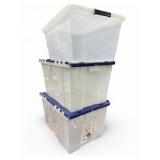 Contico And Clear Plastic Storage Totes