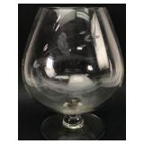 Vtg Brandy Snifter Etched Glass 8 3/4 Tall