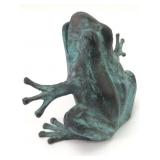 Cast Iron Frog With Verdigris Patina