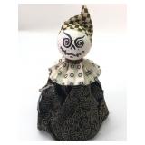 Handmade Vtg Halloween Jester 8 Inches Tall
