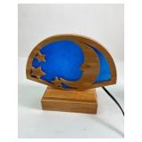 Wooden Moon And Stars Night Light