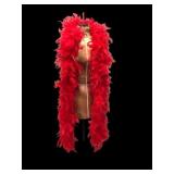 Red Feather Boa 72 Inches Long