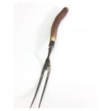 Antique Carving Fork With Antler Handle