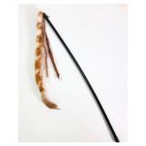18.5ï¿½ï¿½ Black Cat Toy Wand With Feathers