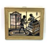 Framed Reverse Painted Silhouette Art Print