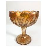 Imperial Carnival Glass Compote 8 Inch Tall