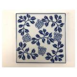 Blue And White Ceramic Tile Trivet