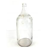 Vintage Embossed Clear Glass Bottle