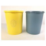 Two Tupperware Containers With Lids