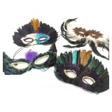 Feathered Masquerade Masks