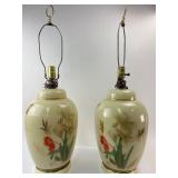 Two Floral Lamps