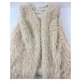 Cream Faux Fur Vest 18 Inches Wide