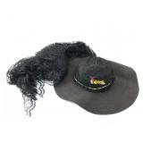 Halloween Black Witch Hat With Lace Details