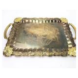 Vintage Ornate Silverplate Serving Tray