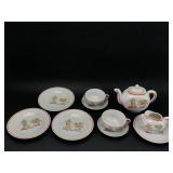 Miniature Japanese Tea Set With Hand-Painted Desig