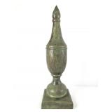 Green Painted Decorative Finial Sculpture