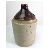 11-Inch Stoneware Crock Jug With Brown Glaze