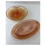 Pink Depression Glass Serving Pieces