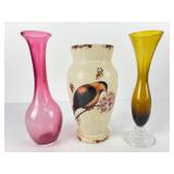 3 Decorative Vases Including Meijer Ceramic