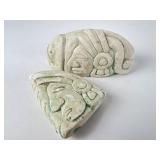 Aztec/Mayan Style Decorative Stone Heads