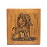 Brian Richardson Horse And Foal Woodburning