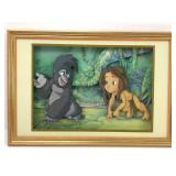 Framed Tarzan And Gorilla Animation Art