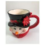Snowman Ceramic Mug With Handle