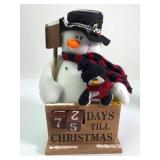 Snowman Christmas Countdown Decor 9 Inches Tall